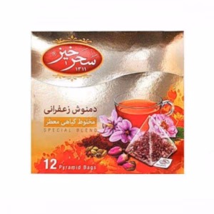 دمنوش مخلوط معطر زعفرانی سحرخیز بسته 12 عددی