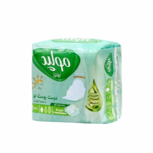 نوار بهداشتی مولپد اولترا سایز متوسط ( رایحه آلوئه ورا ) بسته 10 عددی