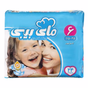 پوشک کامل بچه مای بیبی سایز 6 بسته 24 عددی