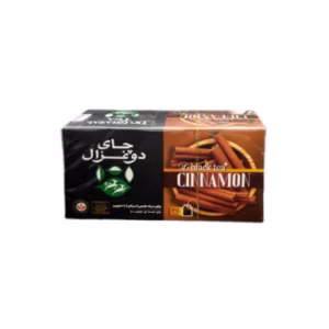 چای سیاه کیسه ای دارچین دوغزال بسته 25 عددی