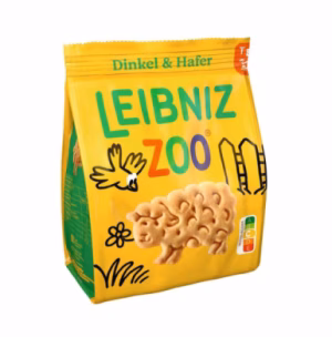 بیسکویت زوو Zoo حاوی جو دوسر و گندم Leibniz حجم 125 گرم