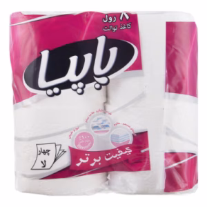 دستمال توالت 8 رول 4 لا پاپیا