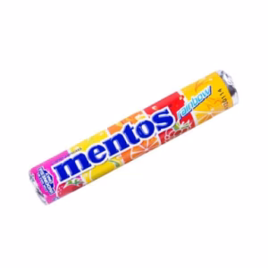 آبنبات منتوس mentos مدل رنگین کمان rainbow حجم 29 گرم