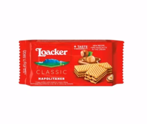 ویفر لواکر loacker شکلاتی فندقی 45 گرم