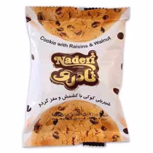 شیرنی کوکی نادری با کشمش و مغز گردو 35 گرم