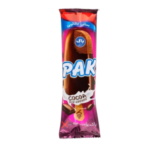 بستنی کاکائویی با روکش شکلات پاک