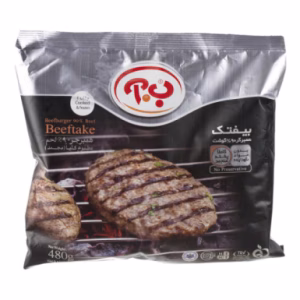 بیفتک همبرگر گوشت 90 درصد ب.آ 480 گرم