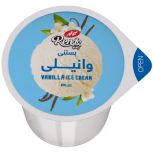 بستنی لیوانی وانیلی رندو کاله