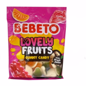 پاستیل ببتو Bebeto مدل Lovely Fruits حجم 80 گرم