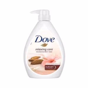 شامپو بدن پمپی داو Dove مدل relaxing Care با رایحه بادام و میوه استوایی 1000 میلی لیتر