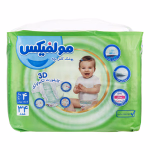 پوشک کامل بچه مولفیکس سایز 4 بسته 34 عددی
