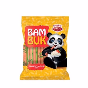 بیسکوییت مغز دار بام بوک BAM BUK با طعم توت فرنگی 160 گرم