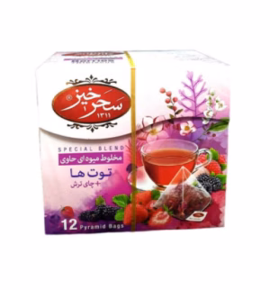 مخلوط میوه ای توت ها و چای ترش سحرخیز بسته 12 عددی