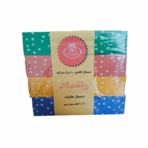 دستمال کاغذی 4 عددی 100 برگ دولا چشمک